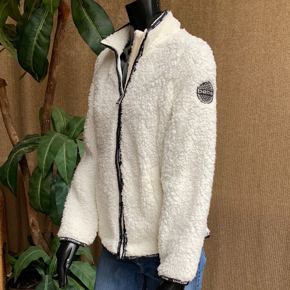 Bebe Sport Faux Shearling Jacket Sz S - Picture 5 of 14